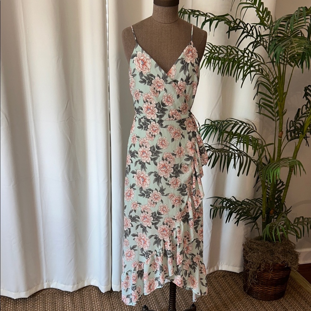 Peony Ruffle Wrap Dress